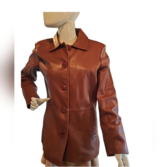 Vintage Juliet Michelle Adler Genuine Leather LAMB Jacket  Button Up RARE - Picture 1 of 10